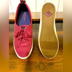 Sperry Crest Vibe Cotton Rip Pink Sneakers Size 7.5